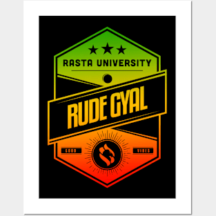 Rasta University Rude Gyal Good Vibes Rasta Colors Reggae Posters and Art